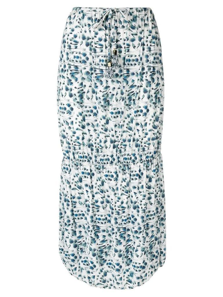 Fendi Pre-Owned floral print skirt - Blue