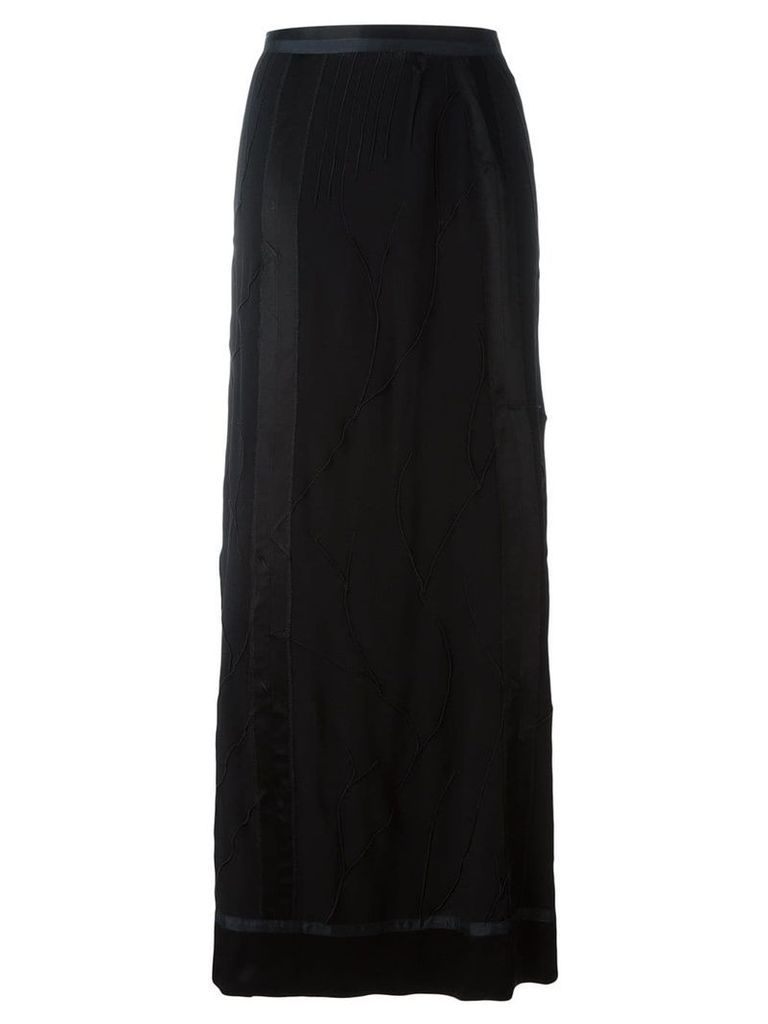 Jean Paul Gaultier Pre-Owned textured maxi skirt - Black