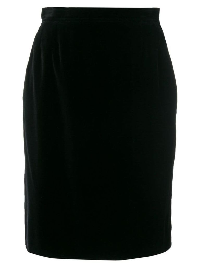 Yves Saint Laurent Pre-Owned straight short skirt - BLACK