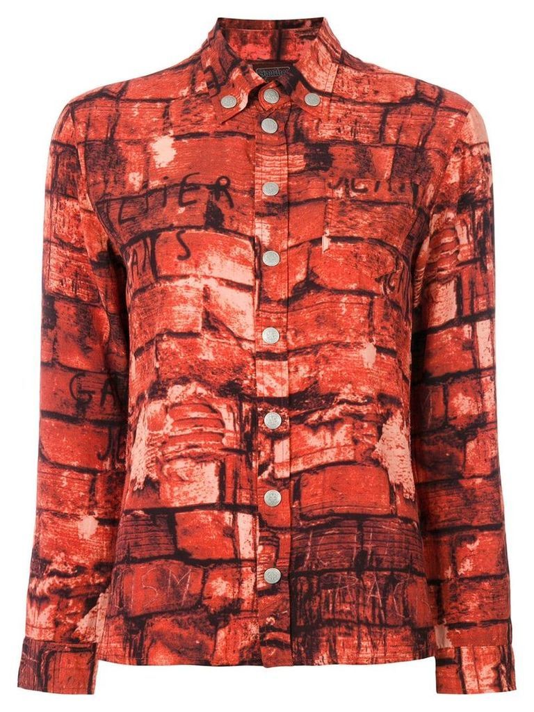 Jean Paul Gaultier Pre-Owned brick print shirt - Multicolour