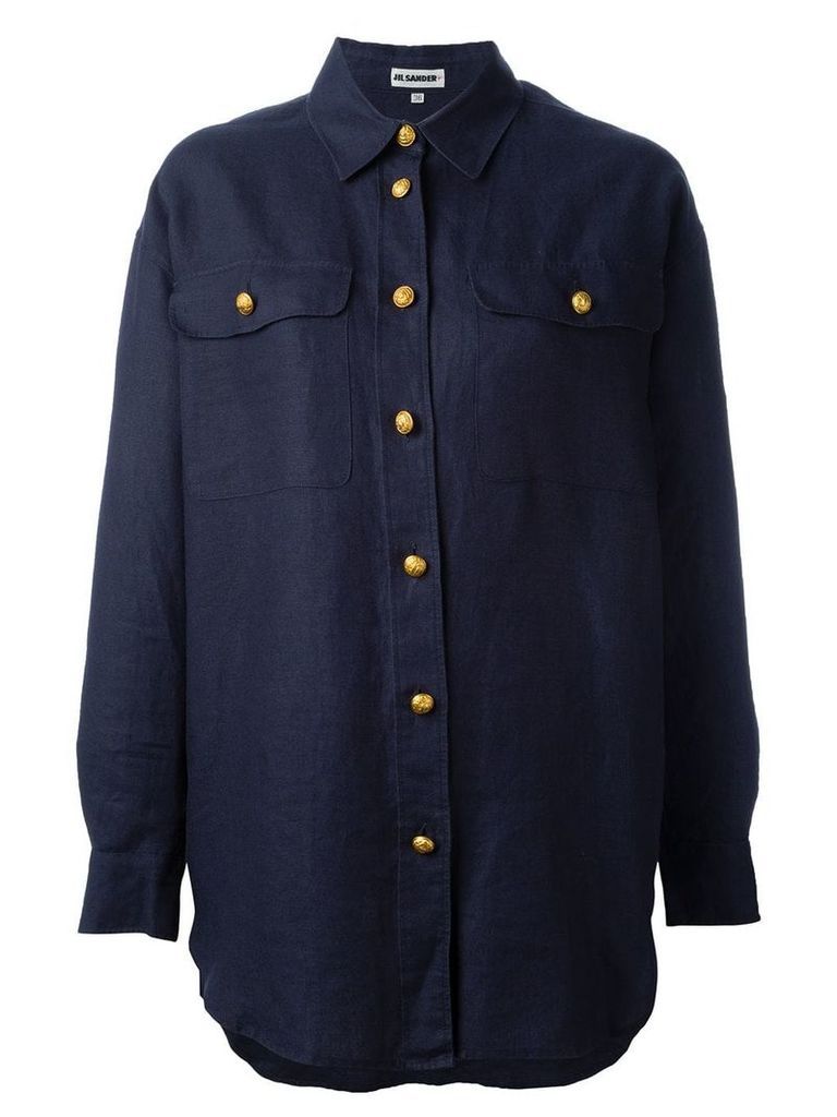Jil Sander Pre-Owned oversized shirt - Blue