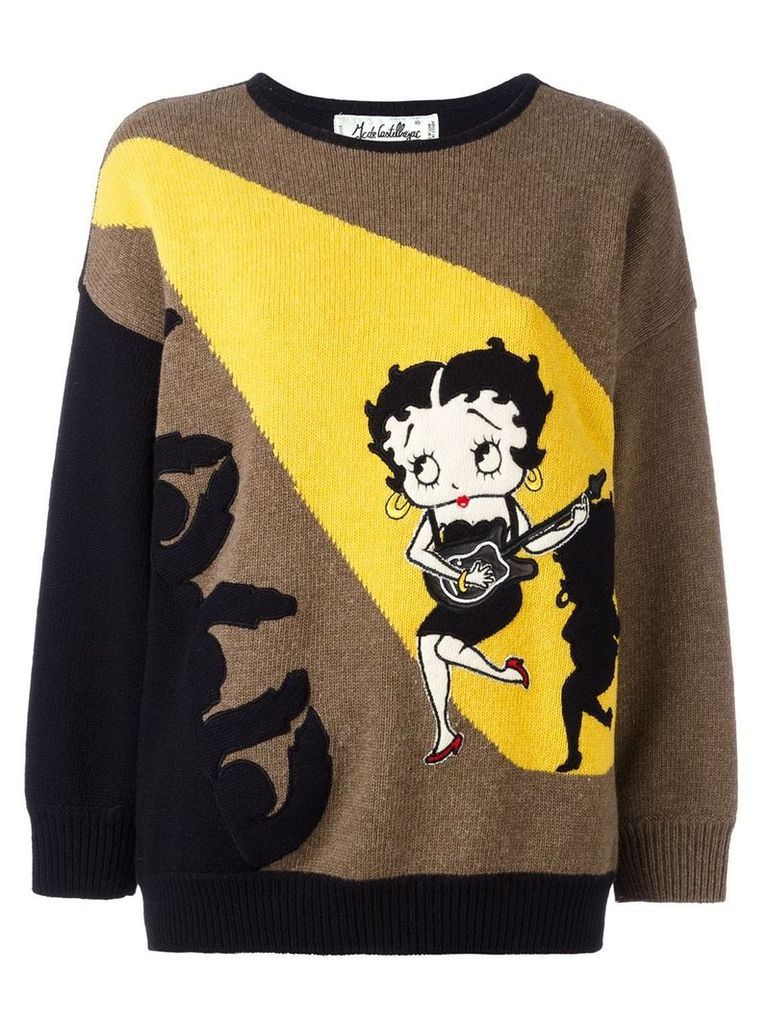 JC de Castelbajac Pre-Owned Betty Boop intarsia sweater - Brown