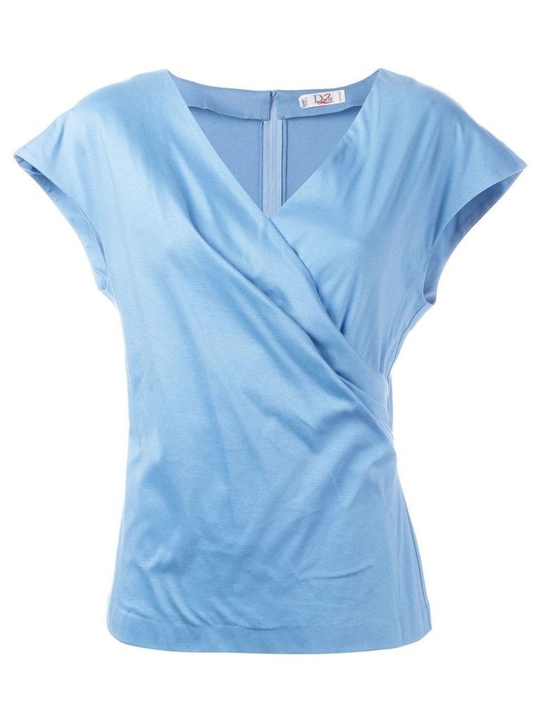 Christian Dior pre-owned wrap top - Blue