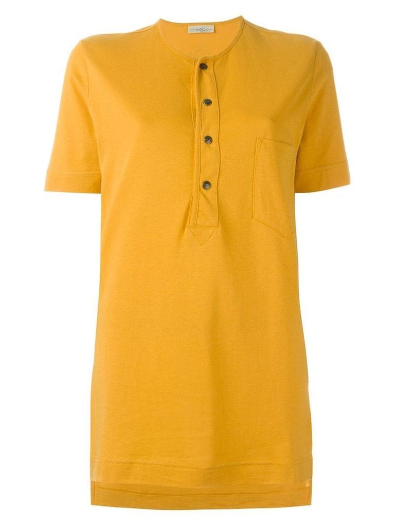 Romeo Gigli Pre-Owned henley T-shirt - Yellow