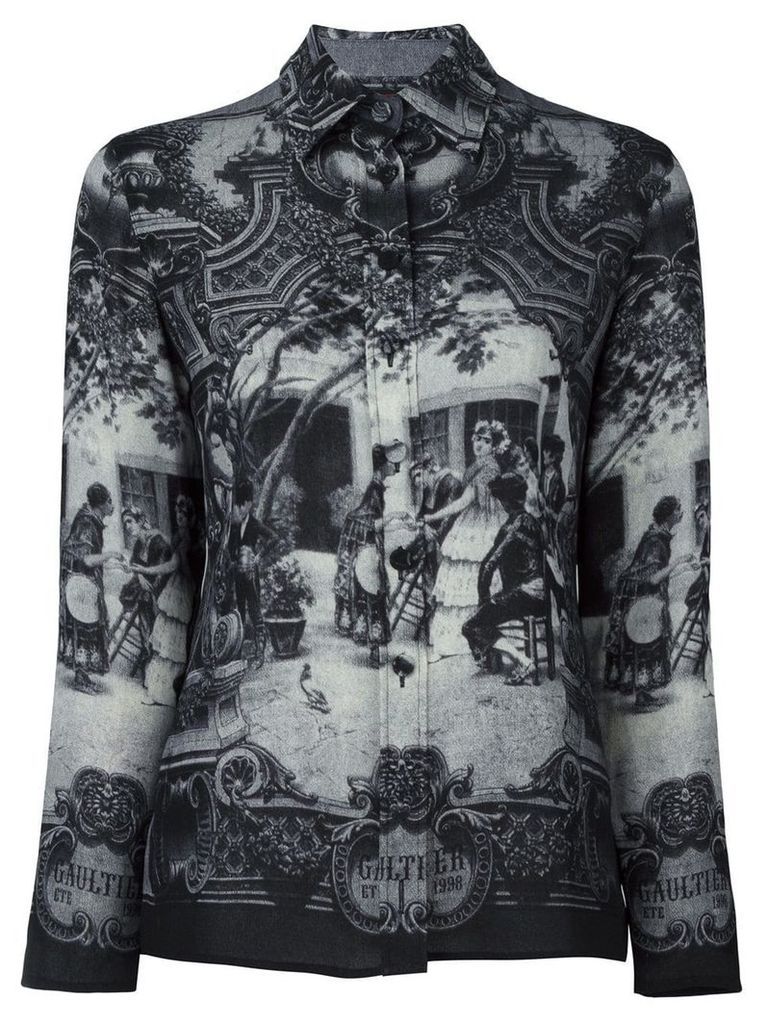 Jean Paul Gaultier Pre-Owned medieval print shirt - Grey