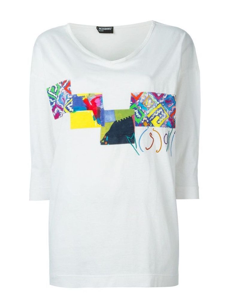 Missoni Pre-Owned patched T-shirt - White