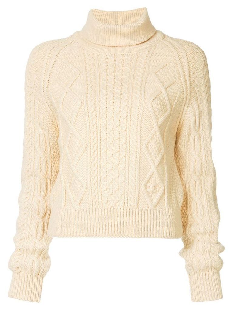 Chanel Pre-Owned 1996 fisherman roll neck sweater - Neutrals