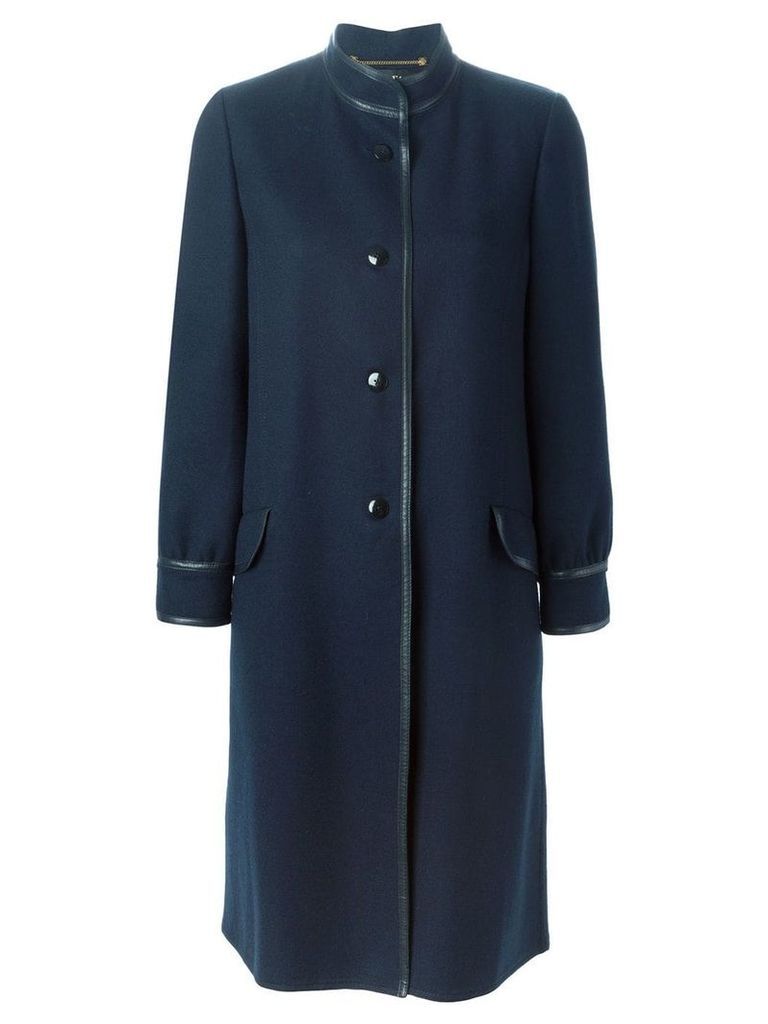 Louis Feraud Pre-Owned buttoned coat - Blue