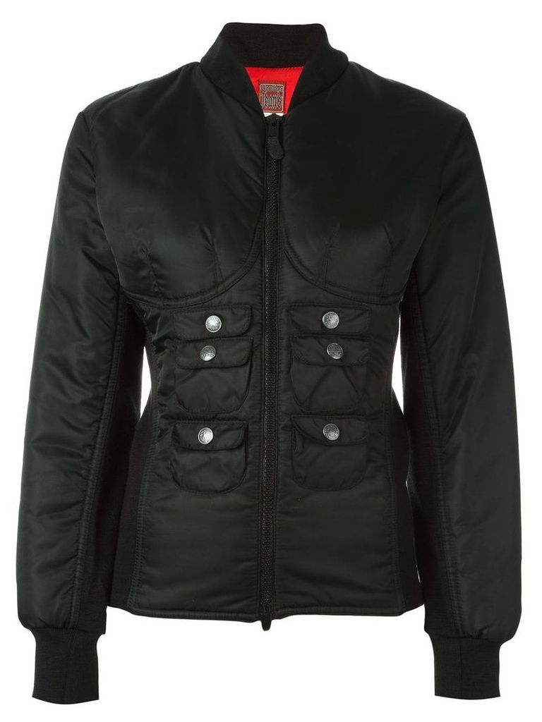 Jean Paul Gaultier Pre-Owned slim fit bomber jacket - Black