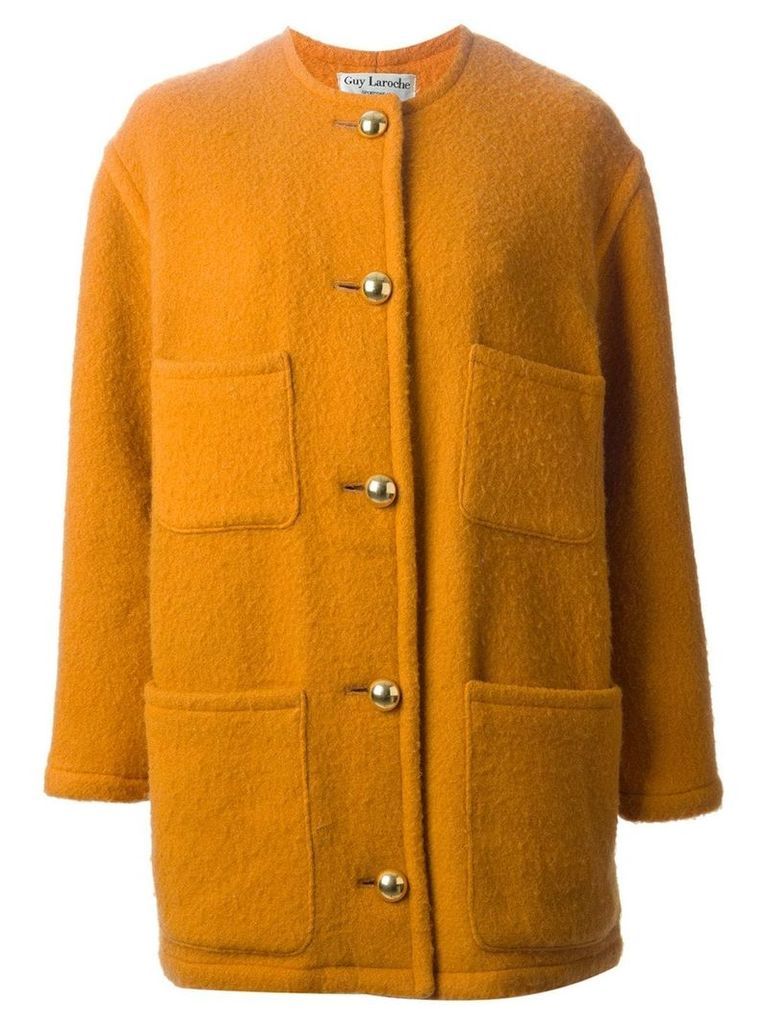 Guy Laroche Pre-Owned single breasted coat - Yellow