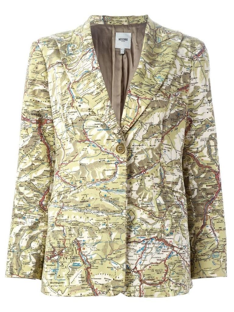 Moschino Pre-Owned map print blazer - Multicolour