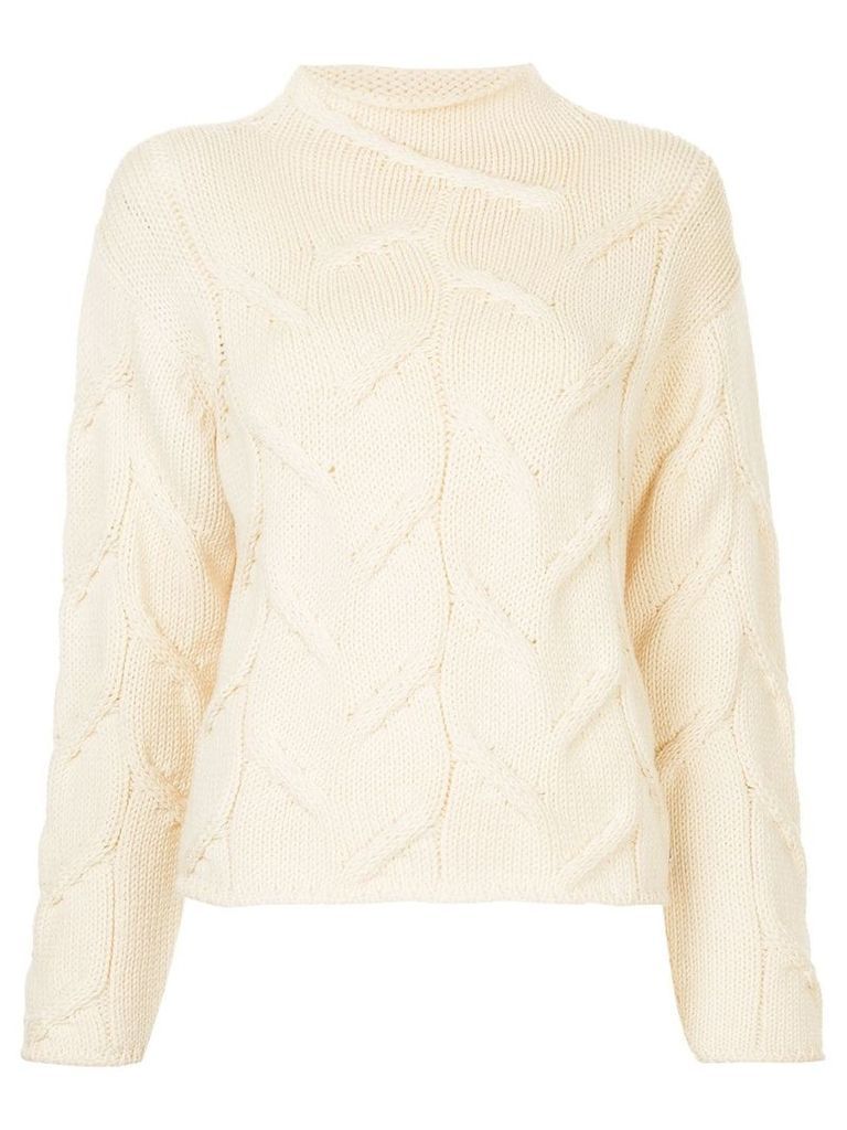 Chanel Pre-Owned fisherman knit jumper - Neutrals