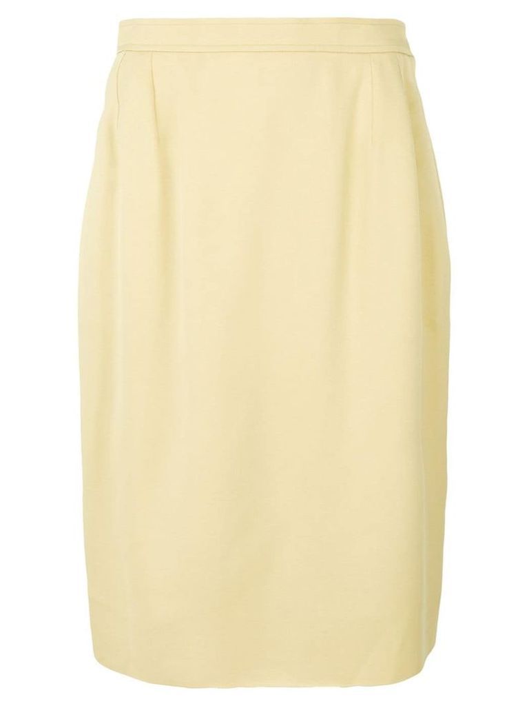 Yves Saint Laurent Pre-Owned straight skirt - Yellow