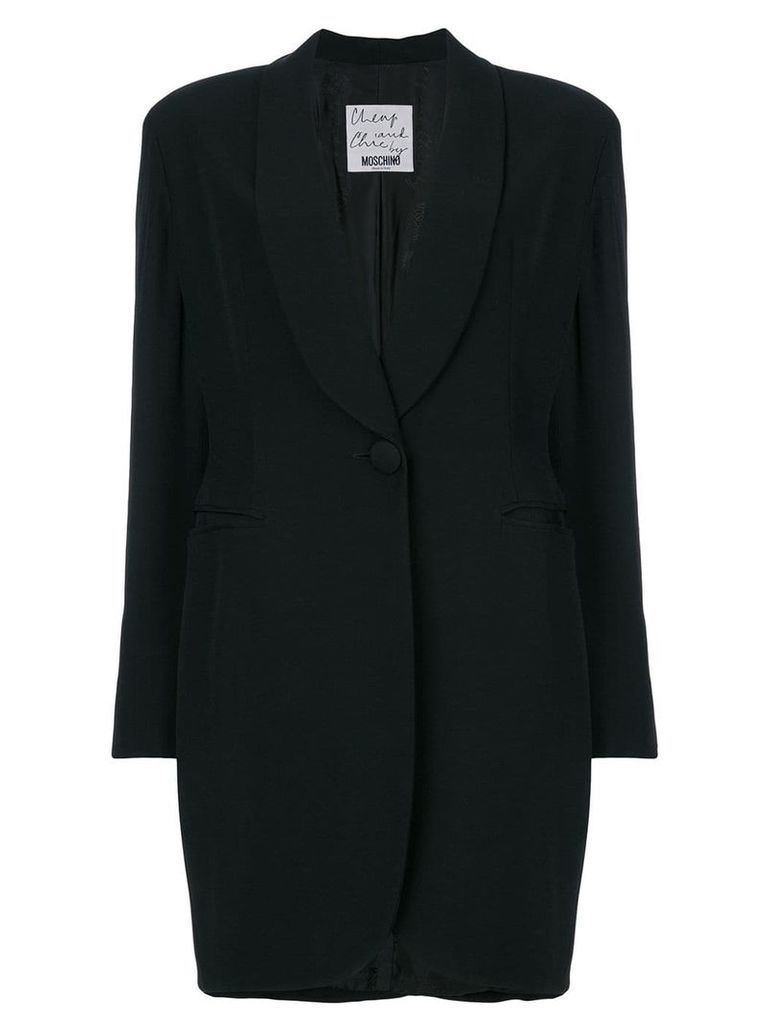 Moschino Pre-Owned shawl lapel coat - Black
