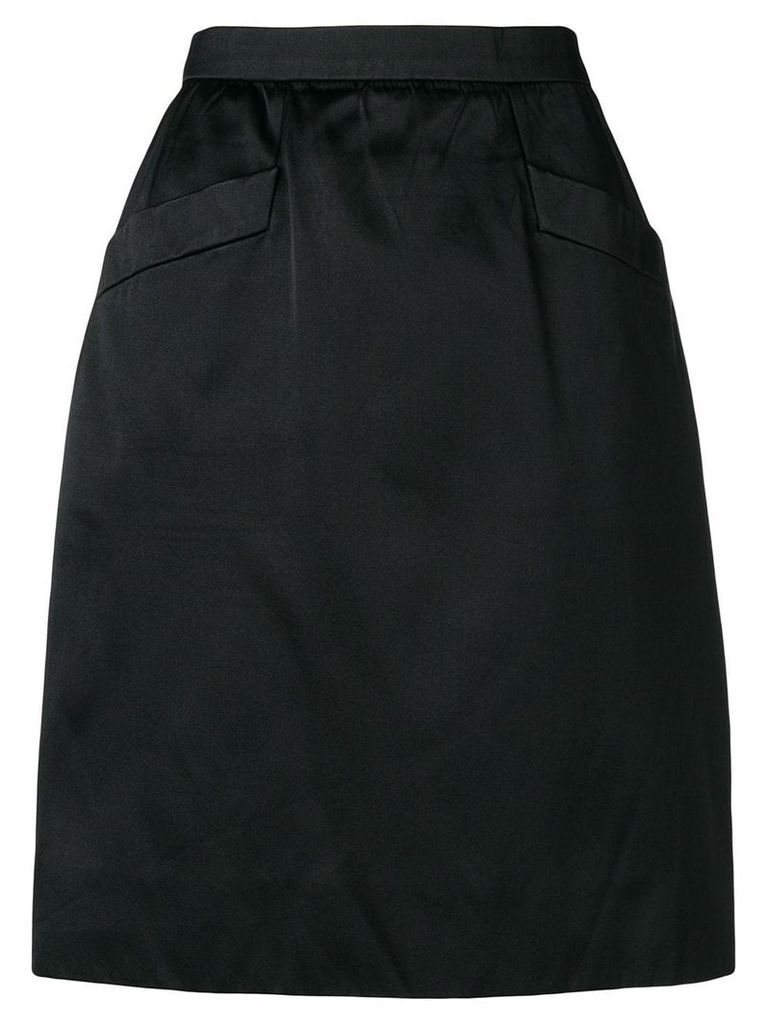 Yves Saint Laurent Pre-Owned high rise straight skirt - Black