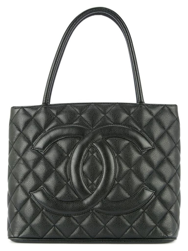Chanel Pre-Owned 2002-2003 diamond quilt tote bag - Black
