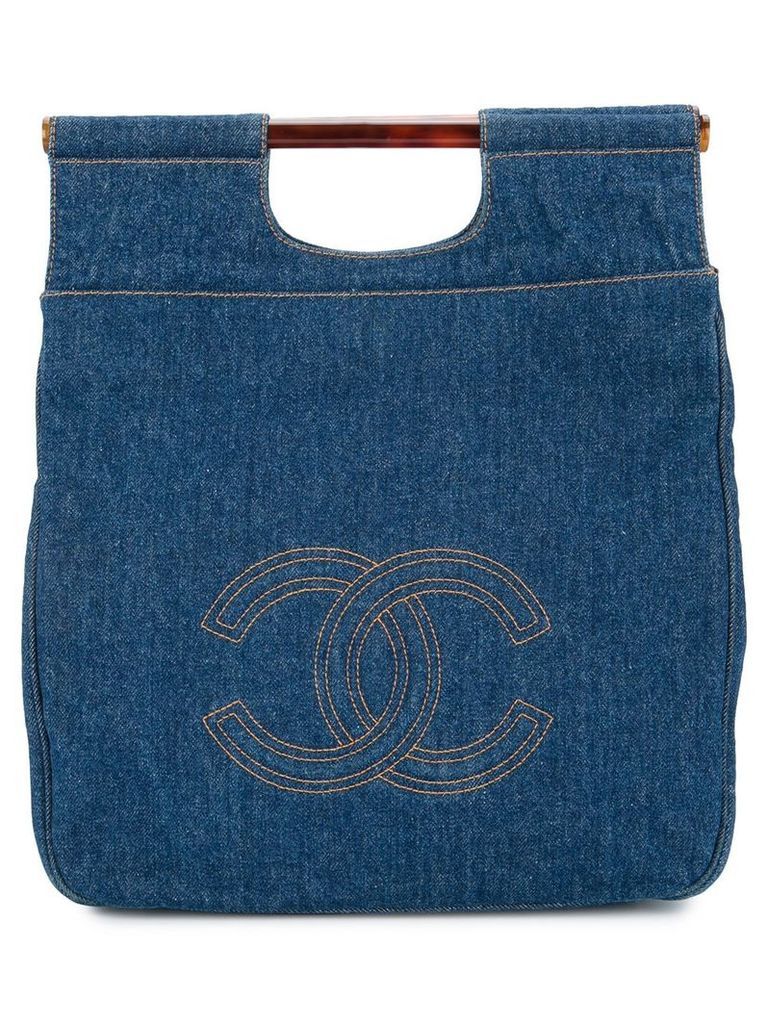 Chanel Pre-Owned 1996-1997 interlocking logo tote - Blue