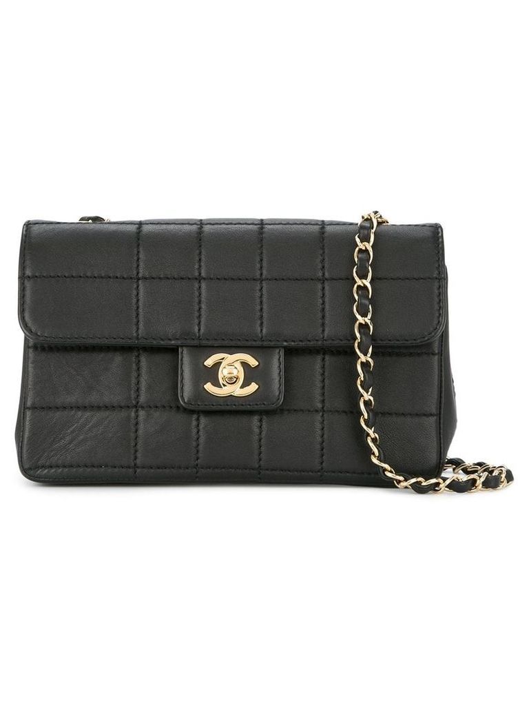 Chanel Pre-Owned 2002-2003 Chocolate Bar quilted CC bag - Black