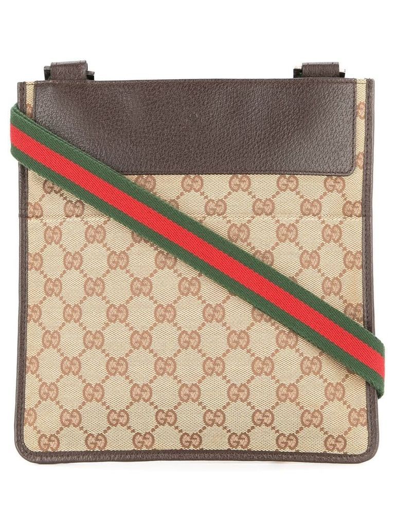 Gucci Pre-Owned GG Shelly Line Shoulder Bag - Brown