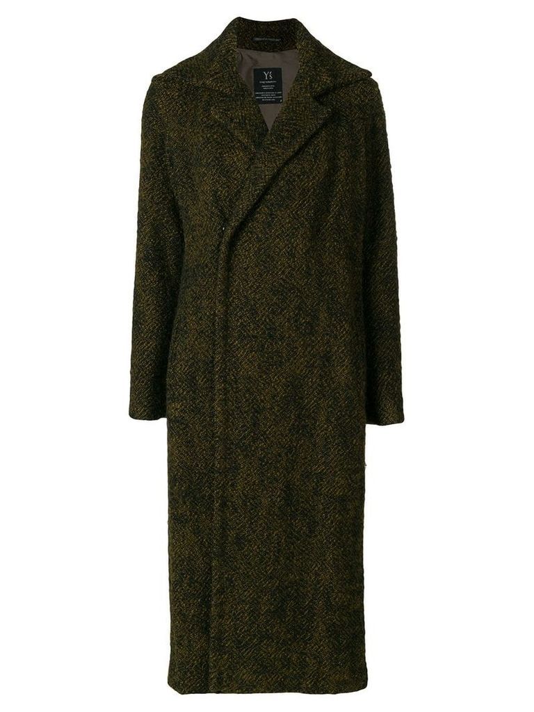 Yohji Yamamoto Pre-Owned long concealed fastening coat - Green