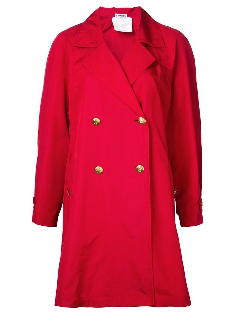 Chanel Pre-Owned long sleeve coat - Red