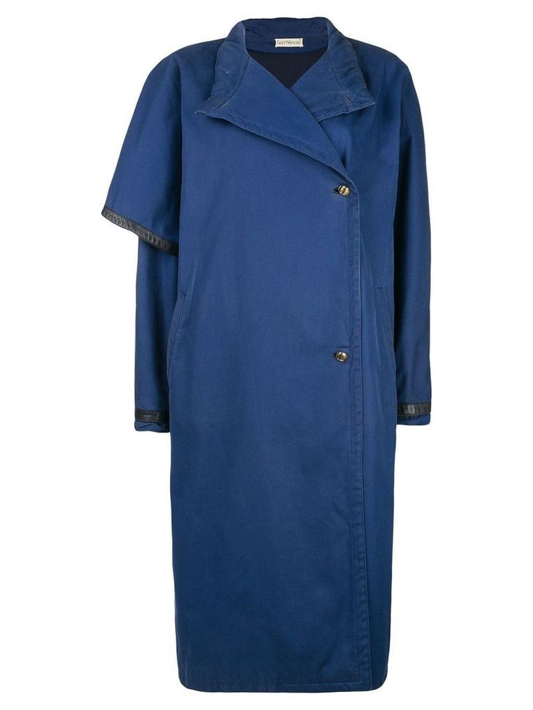 Versace Pre-Owned single breasted coat - Blue