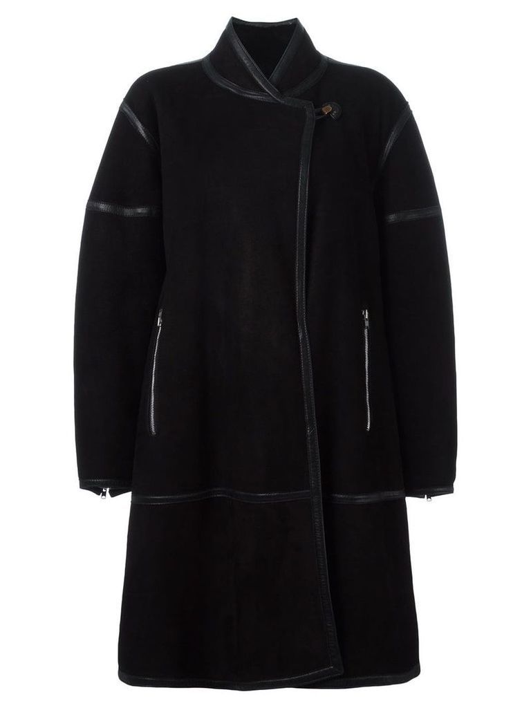 Alaïa Pre-Owned shawl collar coat - Black