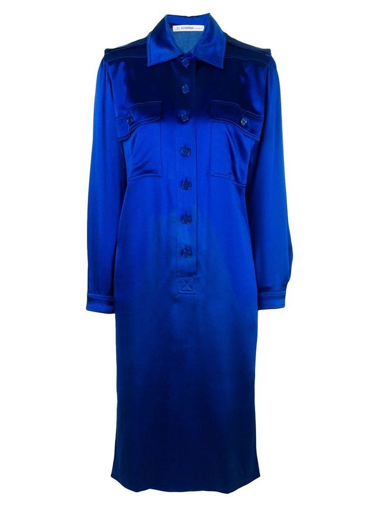 Jean Louis Scherrer Pre-Owned mid-length shirt dress - Blue