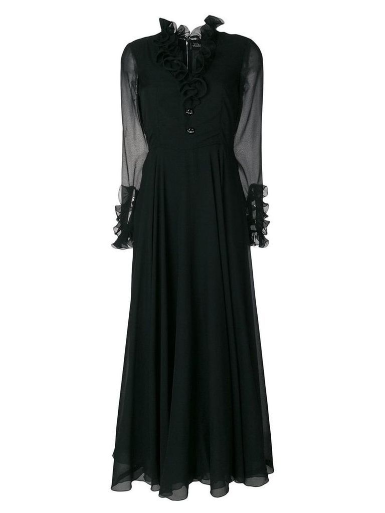 A.N.G.E.L.O. Vintage Cult chiffon sleeve dress - Black