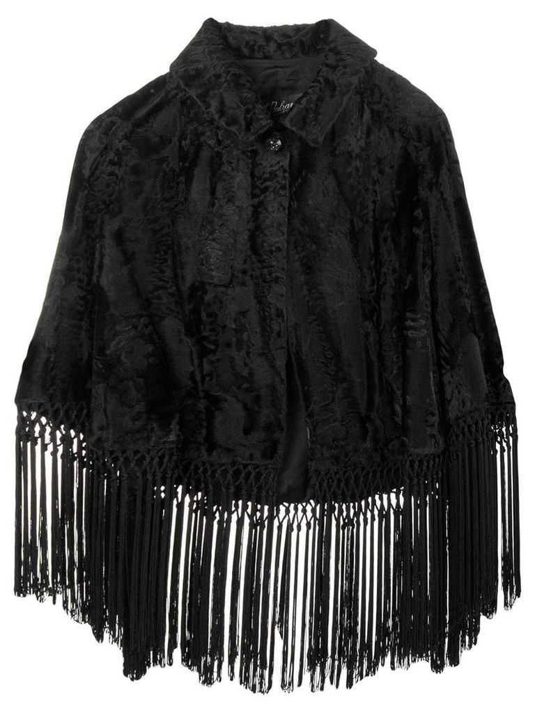 A.N.G.E.L.O. Vintage Cult fringed cape jacket - Black