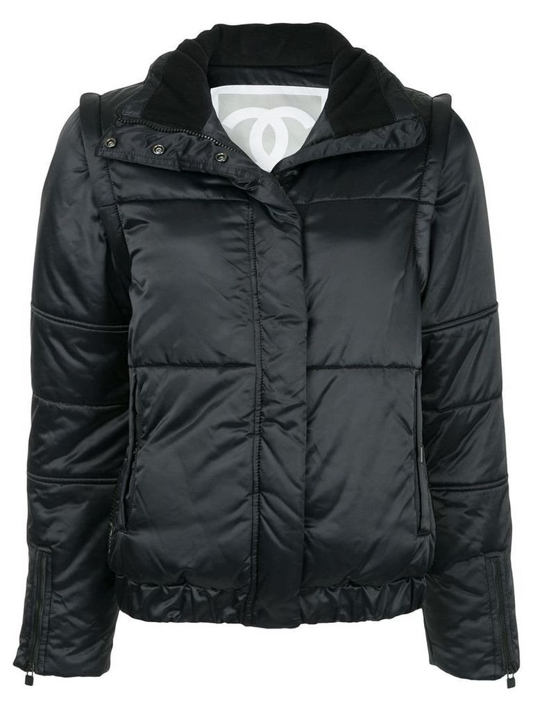Chanel Pre-Owned high collar padded jacket - Black