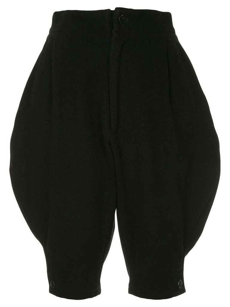 Yohji Yamamoto Pre-Owned cropped knee-length trousers - Black