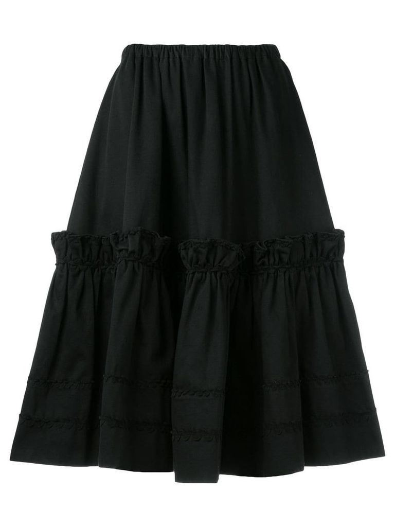 Yves Saint Laurent Pre-Owned Rive Gauche tiered skirt - Black
