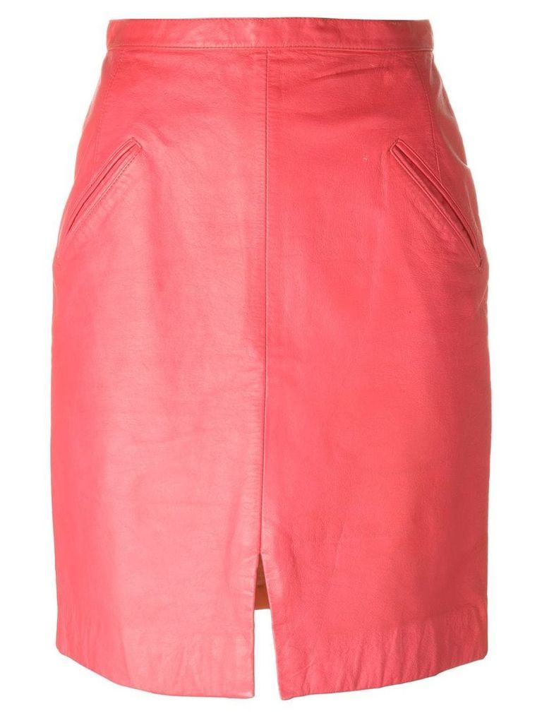 Stephen Sprouse Pre-Owned leather skirt - PINK