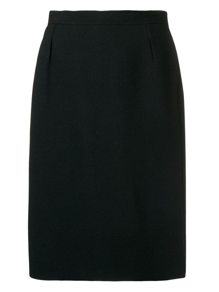 Yves Saint Laurent Pre-Owned high-waist straight skirt - Black
