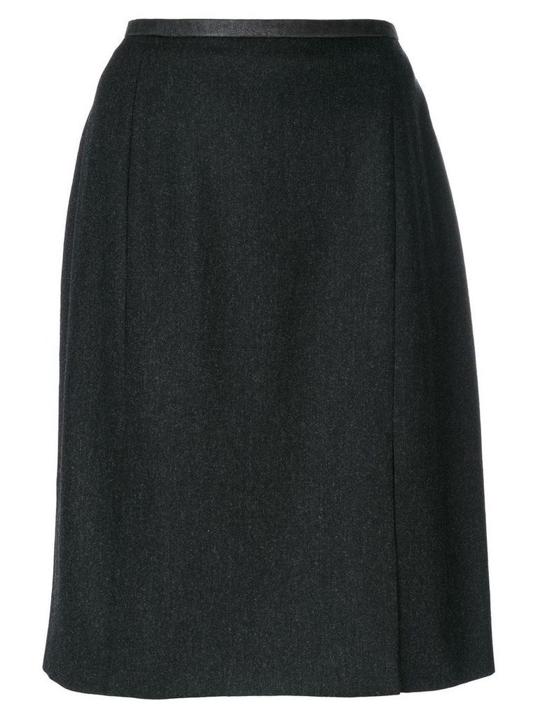 Yves Saint Laurent Pre-Owned slit hem skirt - Grey
