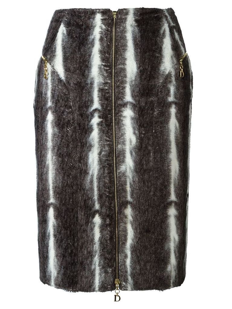 Christian Dior Pre-Owned faux fur skirt - Grey
