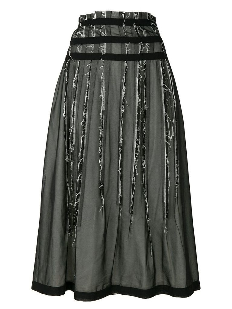Comme Des Garçons Pre-Owned layered distressed skirt - Black