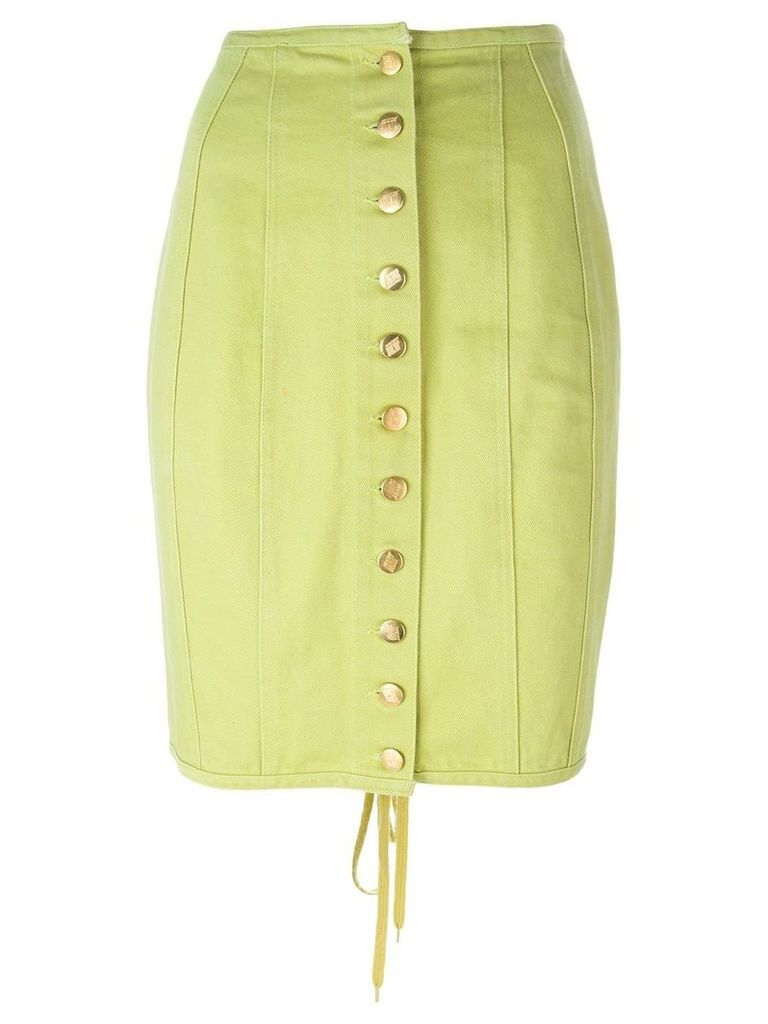 Jean Paul Gaultier Pre-Owned buttoned denim skirt - Green