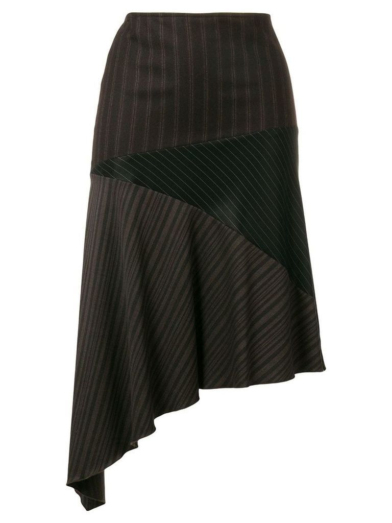 Romeo Gigli Pre-Owned asymmetric draped skirt - Brown