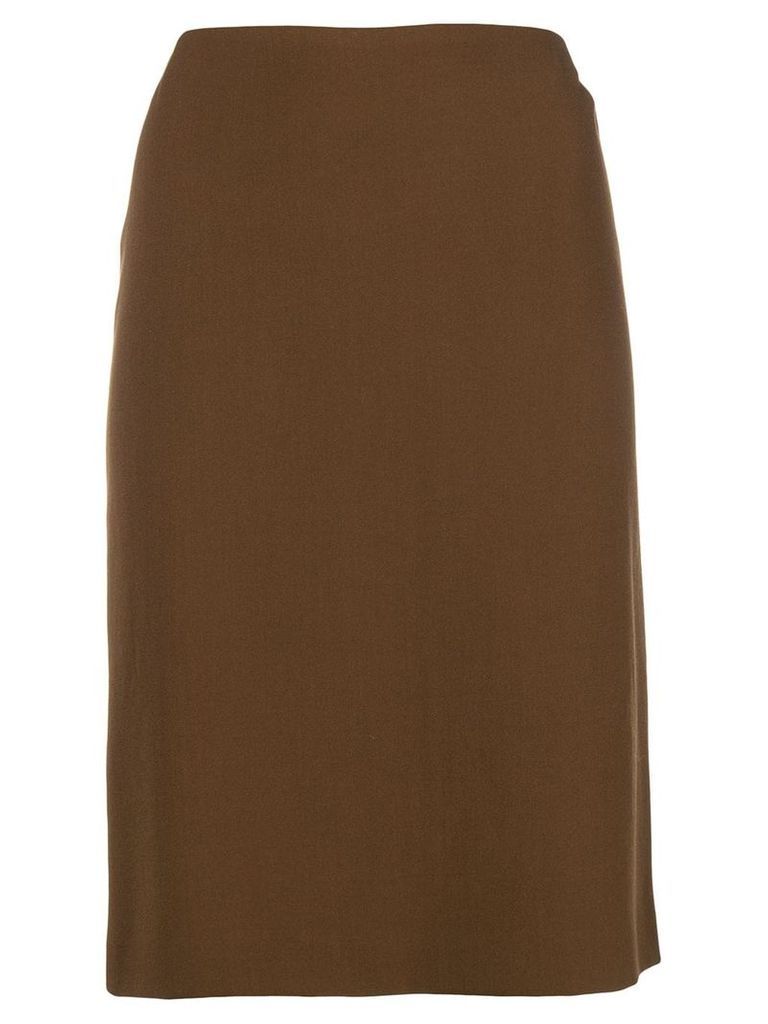 Romeo Gigli Pre-Owned fitted midi skirt - Brown