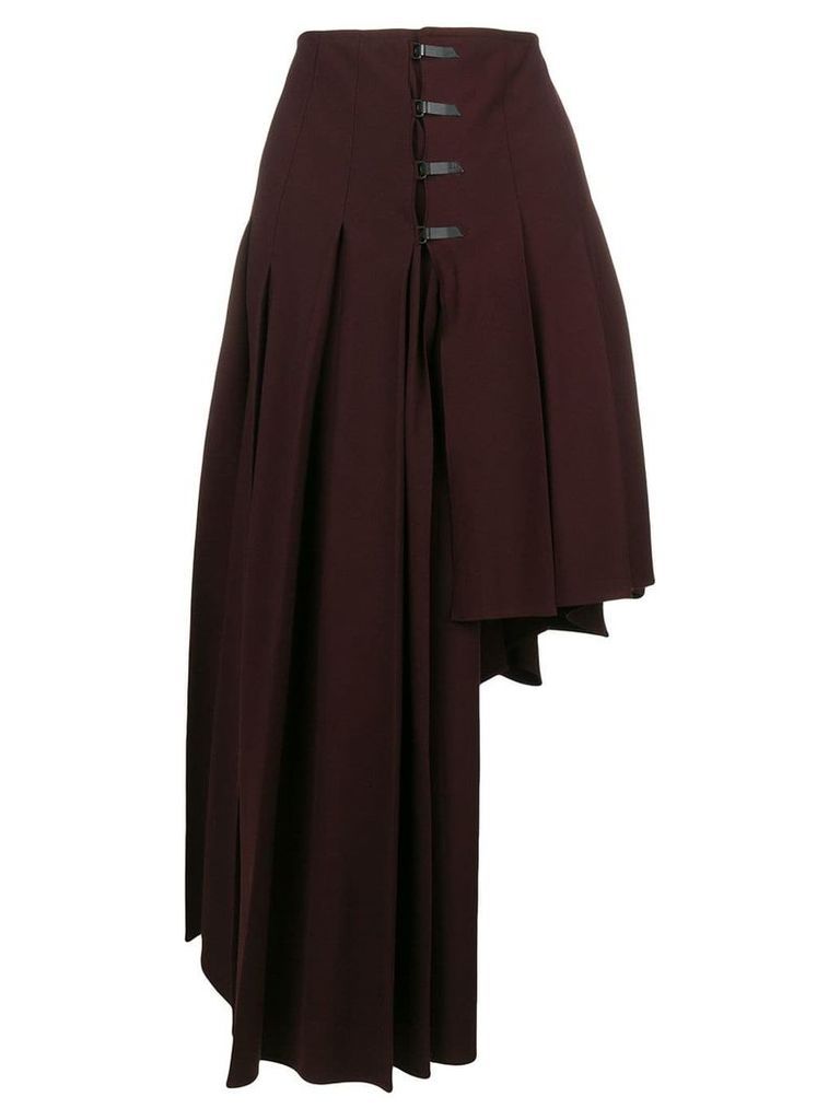 Romeo Gigli Pre-Owned asymmetric draped skirt - Red