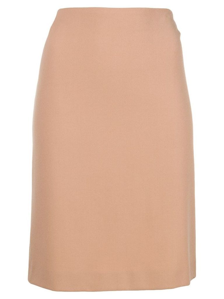 Romeo Gigli Pre-Owned fitted midi skirt - Neutrals