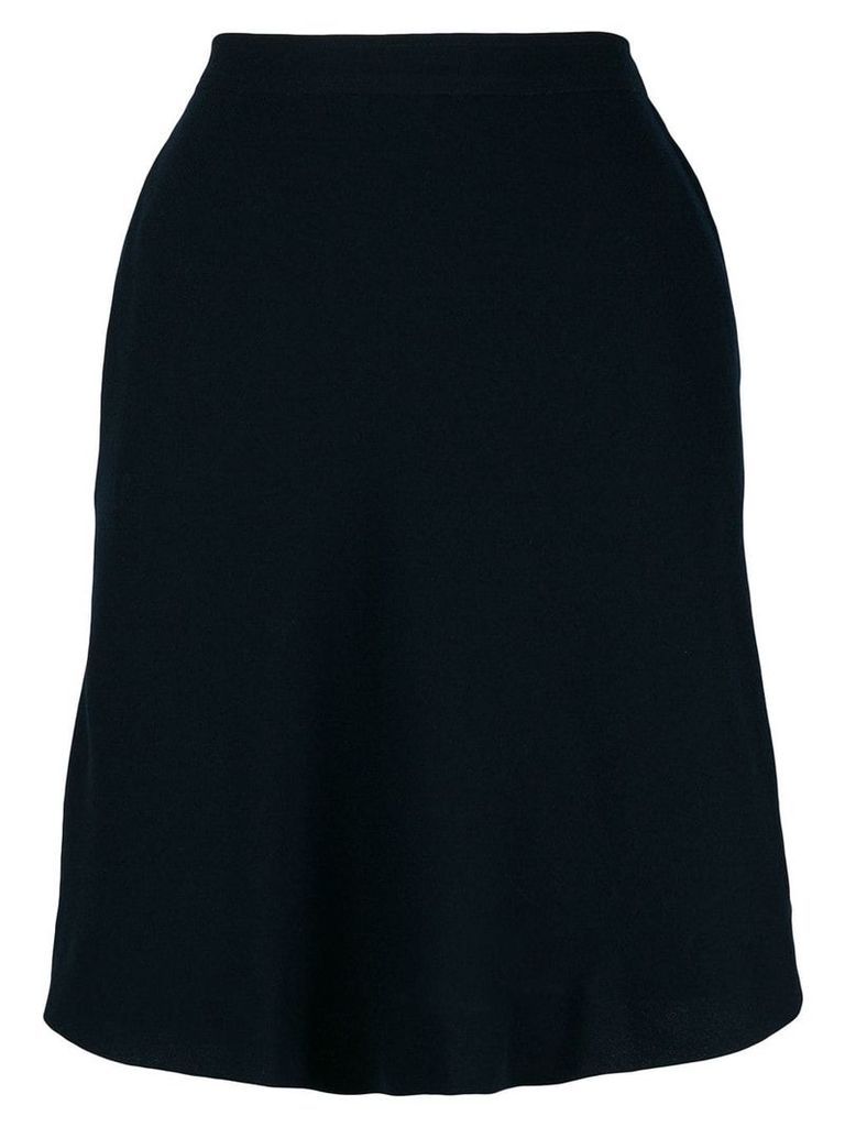 Yves Saint Laurent Pre-Owned asymmetric straight skirt - Blue