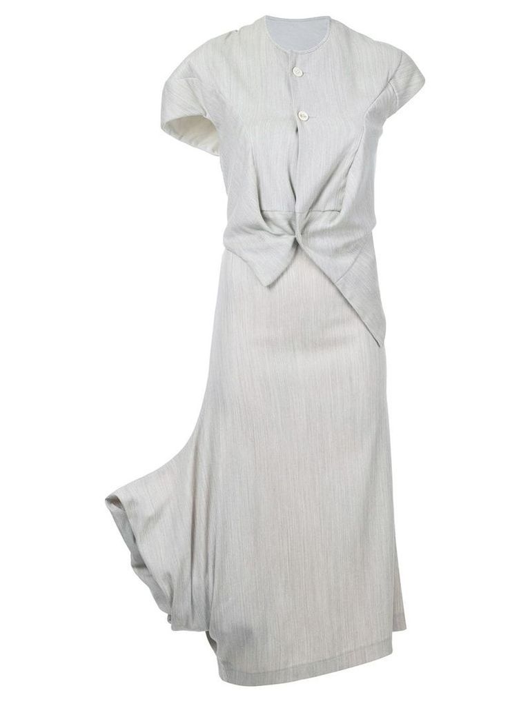 Comme Des Garçons Pre-Owned asymmetric top and skirt - Grey