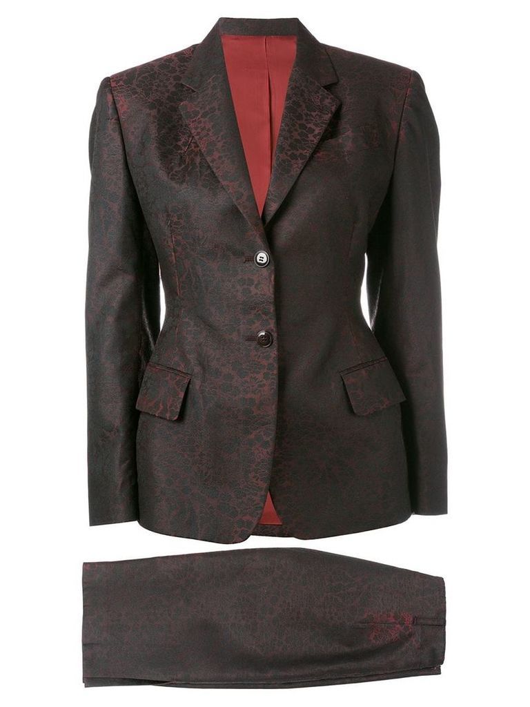 Jean Paul Gaultier Pre-Owned jacquard skirt suit - Red