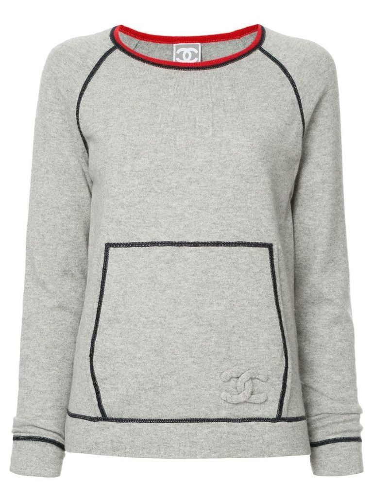 Chanel Pre-Owned logo track top - Grey