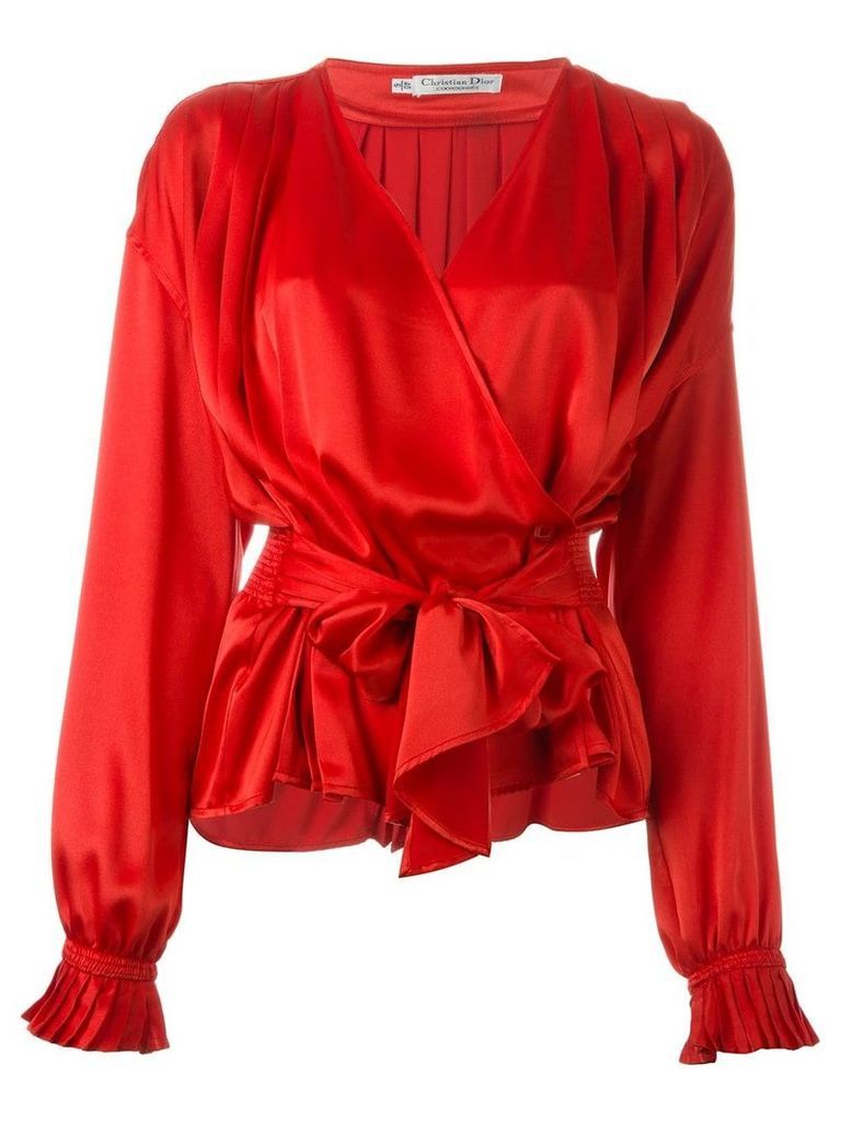 Christian Dior Pre-Owned wrap blouse - Red