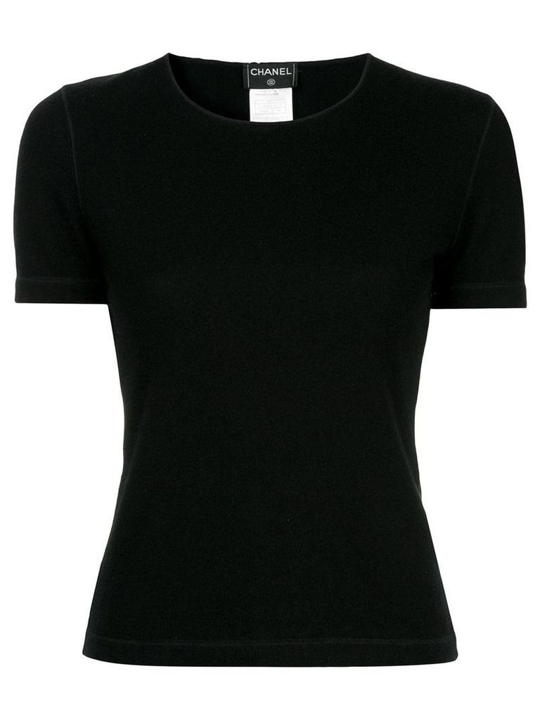 Chanel Pre-Owned Cashmere short sleeve tops - Black