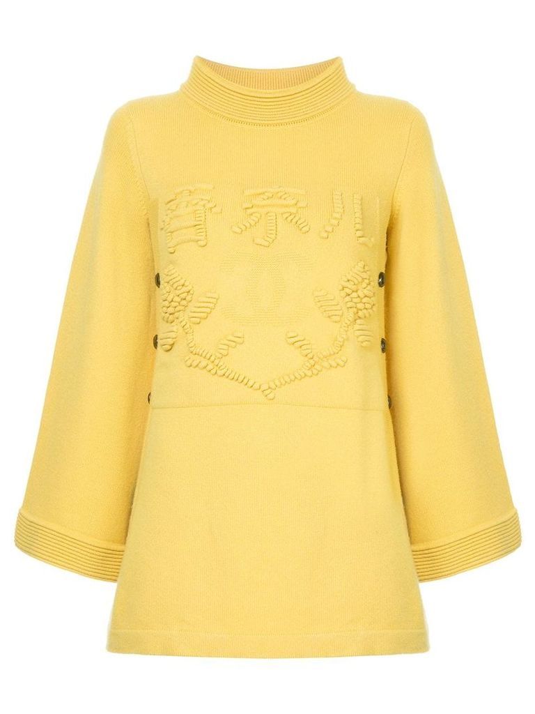 Chanel Pre-Owned CC logo long-sleeve sweater - Yellow